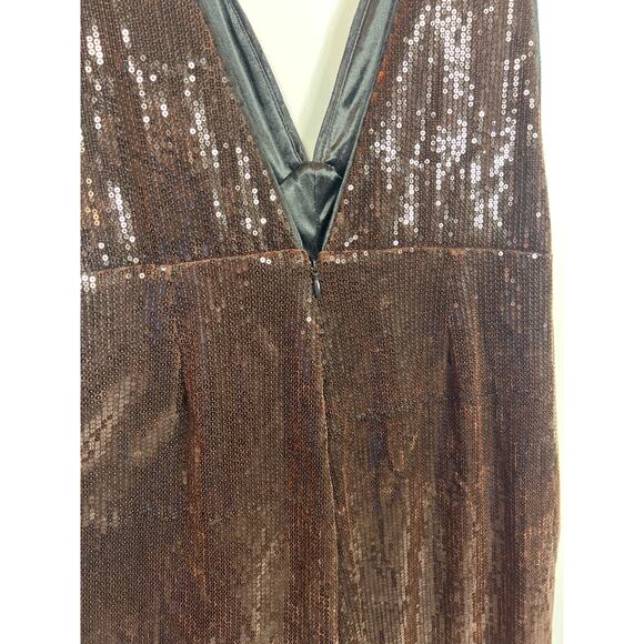 New Anthropologie Line & Dot Sequins Wide Leg Jumpsuit M Elegant Glam Holiday - Picture 6 of 12